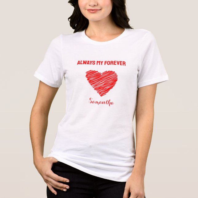Immer mein ewiger Valentinstag Tri-Blend Shirt (Vorderseite)
