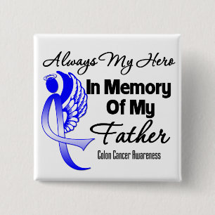 Immer mein Held im Gedächtnisvater - Doppelkrebs Button