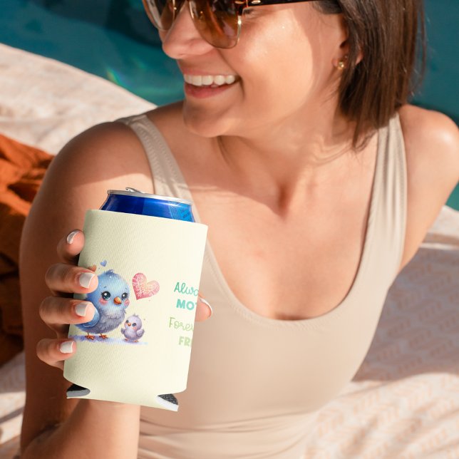 Immer meine Mutter - Bird Mum & Baby Dosenkühler (Always my Mother - Bird Mum & Baby Can Cooler)