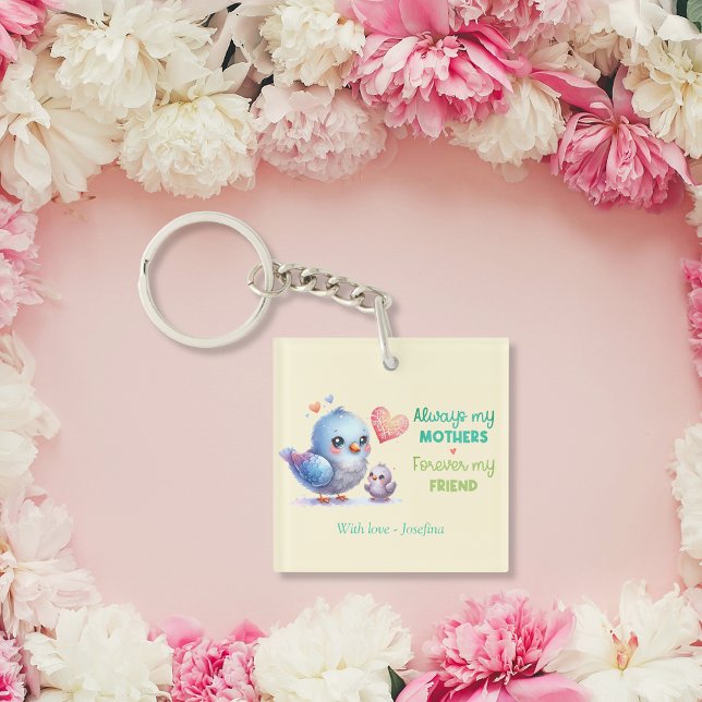 Immer meine Mutter - Bird Mum & Baby Schlüsselanhänger (Always my Mother - Bird Mum & Baby Keychain)