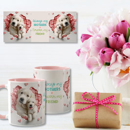 Immer meine Mutter - Dog Mum & Baby Pink Tasse
