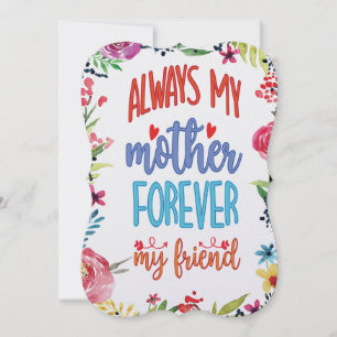 Immer meine Mutter für immer mein Freund Feiertagskarte