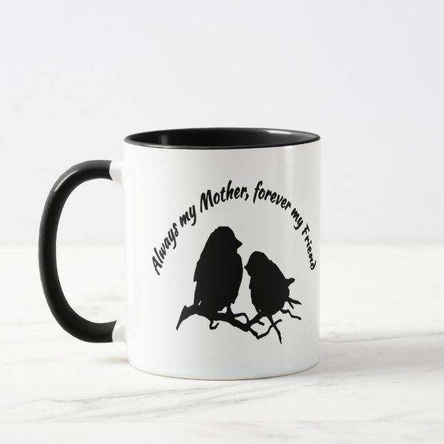 Immer meine Mutter für immer mein Lieblingsvogelan Tasse (Links)