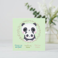 Immer meine Mutter - Panda Mum & Baby Green