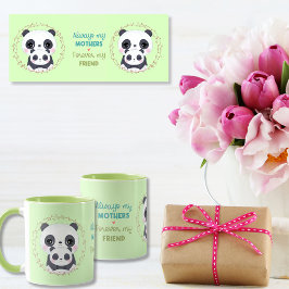 Immer meine Mutter - Panda Mum & Baby Green Tasse