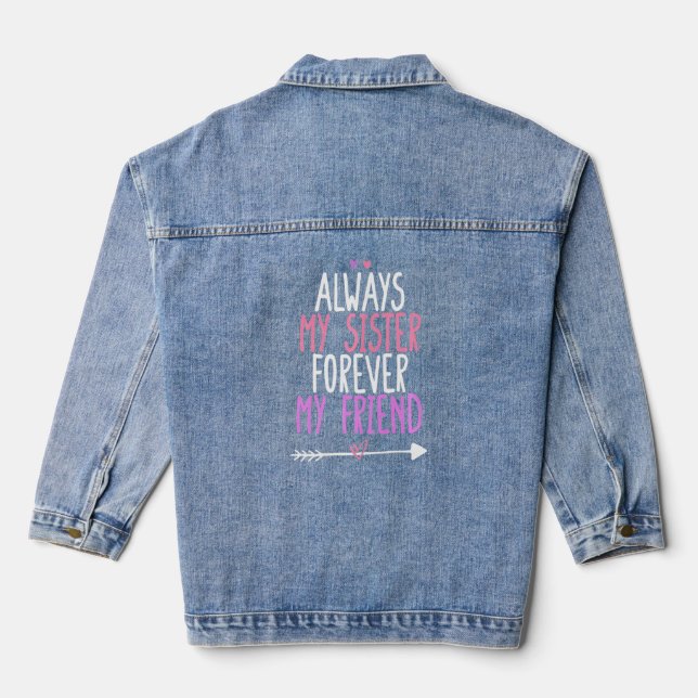 Immer meine Schwester für meinen Freund Jeansjacke (Rückseite)