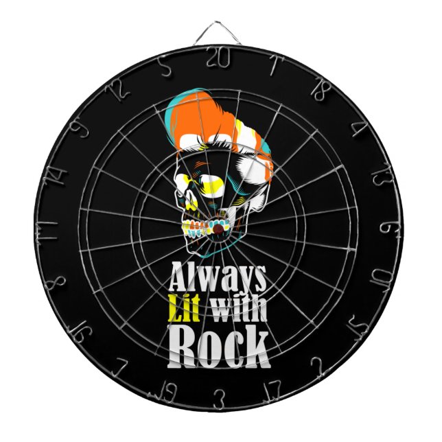 Immer mit Felsen beleuchtet Dartscheibe (vorne)