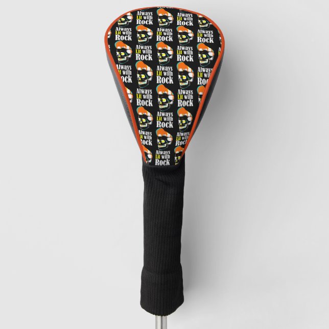 Immer mit Felsen beleuchtet Golf Headcover (Vorderseite)