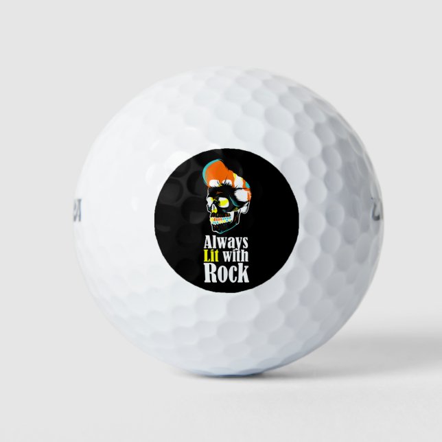 Immer mit Felsen beleuchtet Golfball (Vorderseite)