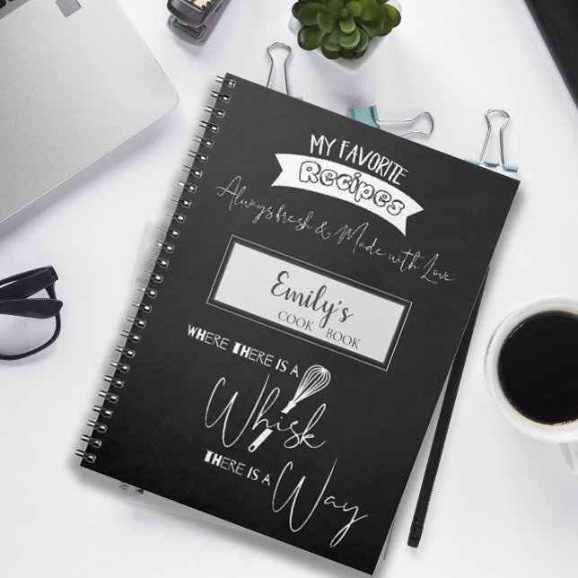 Immer mit Liebe Typografie Rezeptorensammlung gema Notizblock (Always Made With Love Typography Recipe Collection Notebook)