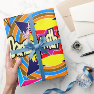 Immer mit Retro-Stars tanzen Geschenkpapier