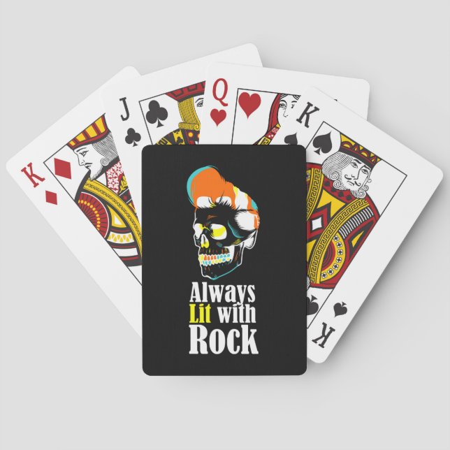 Immer mit Rock beleuchtet Spielkarten (Rückseite)