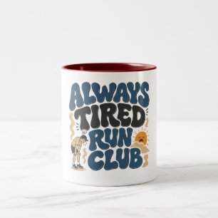 Immer müder Laufclub, Sonntag-Laufclub Zweifarbige Tasse