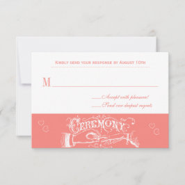 Immer nach dem Pfirsichpappekarte RSVP Karte