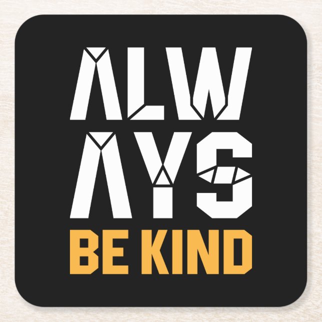 Immer nett rechteckiger pappuntersetzer (Vorderseite)