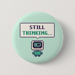 Immer noch am Nachdenken... Lustiger AI Pixel Butt Button