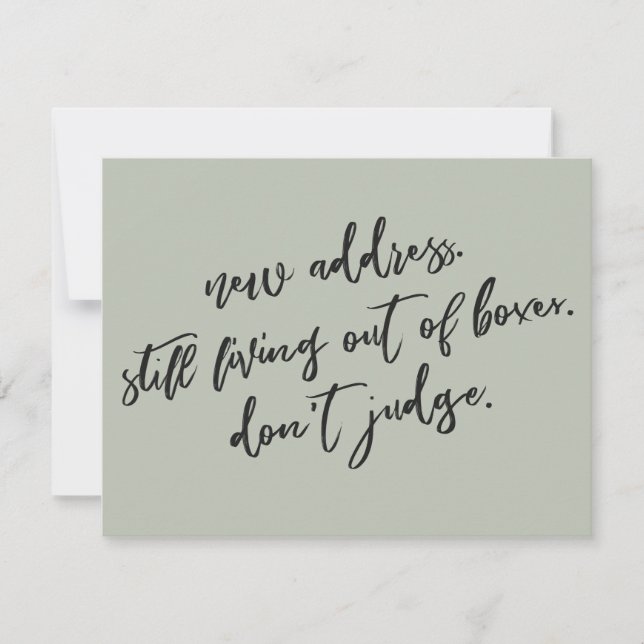 Immer noch außerhalb der Felder leben Richtige Sag Mitteilungskarte (Vorderseite)