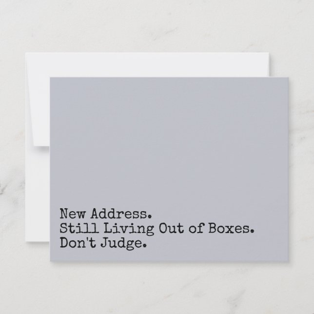 Immer noch außerhalb der Kisten leben, beurteilen  Mitteilungskarte (Vorderseite)