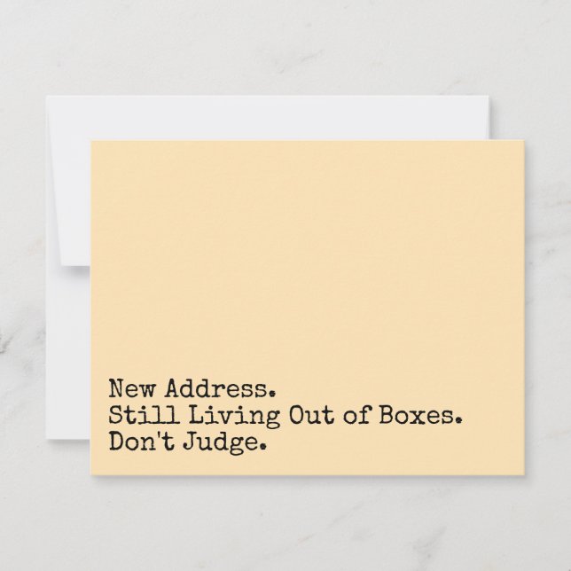 Immer noch außerhalb der Schachtel leben, beurteil Mitteilungskarte (Vorderseite)