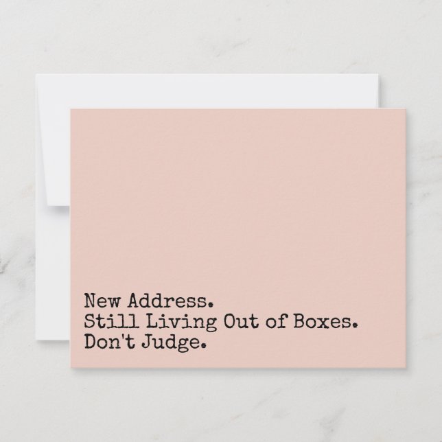 Immer noch außerhalb der Schachtel leben, beurteil Mitteilungskarte (Vorderseite)