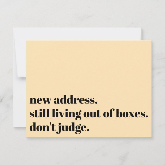 Immer noch außerhalb der Schachtel leben, beurteil Mitteilungskarte (Vorderseite)