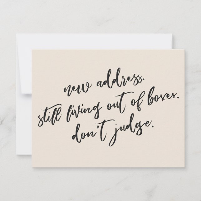 Immer noch außerhalb der Schachtel leben Richtige  Mitteilungskarte (Vorderseite)