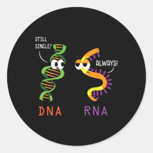 Immer noch einzelsträngige DNA, immer RNA, lustige Runder Aufkleber