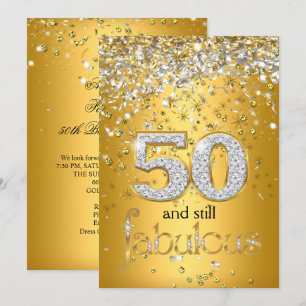 Immer noch Fabelhaft 50 Gold Silber Streamer 50. P Einladung