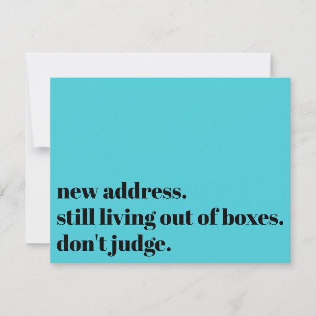 Immer noch mit Boxen leben, Türkiskarte nicht beur Mitteilungskarte (Vorderseite)