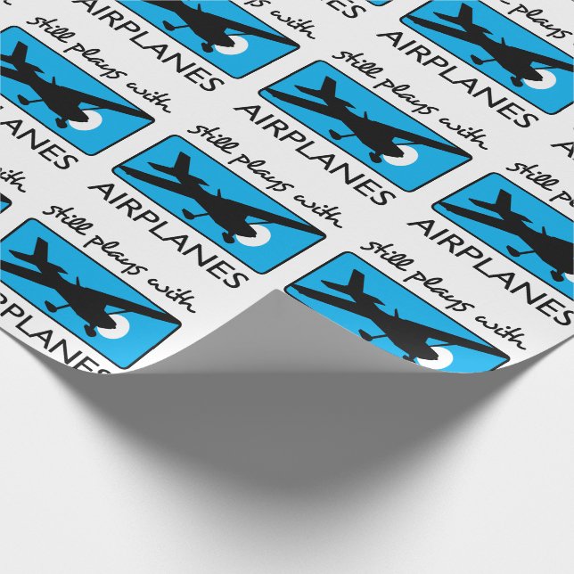 Immer noch mit Flugzeugen Geschenkpapier (Ecke)