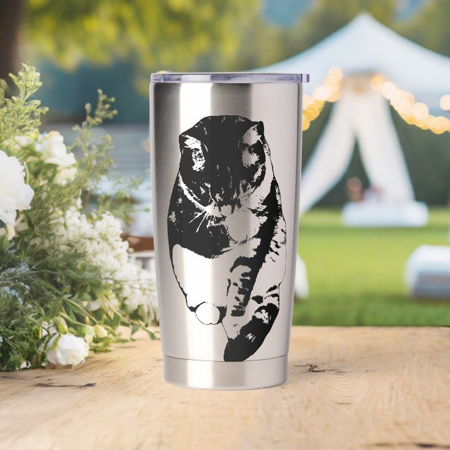 Immer noch ruhiger Schnurrbart Thermobecher (Hochzeit)