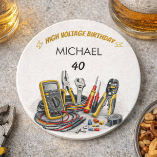 Immer noch schockierend zum 40. Geburtstag als Ele Runder Pappuntersetzer