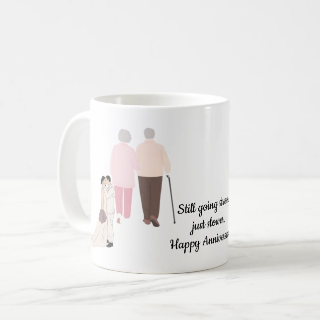 Immer noch stark, nur langsamer Herzlichen Glückwu Kaffeetasse (Vorderseite Links)