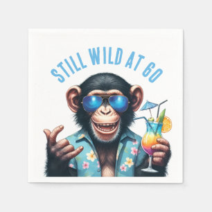 Immer noch Wild mit 60 Sommer Affe 60. Geburtstag Serviette