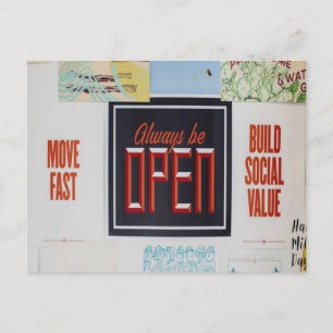 Immer offen, Motivierend inspirierend. Postkarte