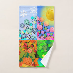 Immer Picklebens Jahreszeit Winter Frühling Herbst Handtuch