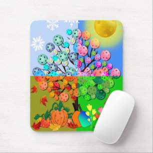 Immer Picklebens Jahreszeit Winter Frühling Herbst Mousepad