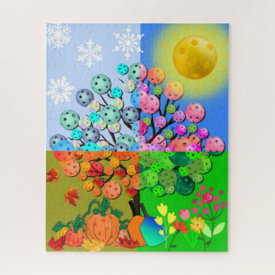 Immer Picklebens Jahreszeit Winter Frühling Herbst Puzzle