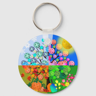 Immer Picklebens Jahreszeit Winter Frühling Herbst Schlüsselanhänger