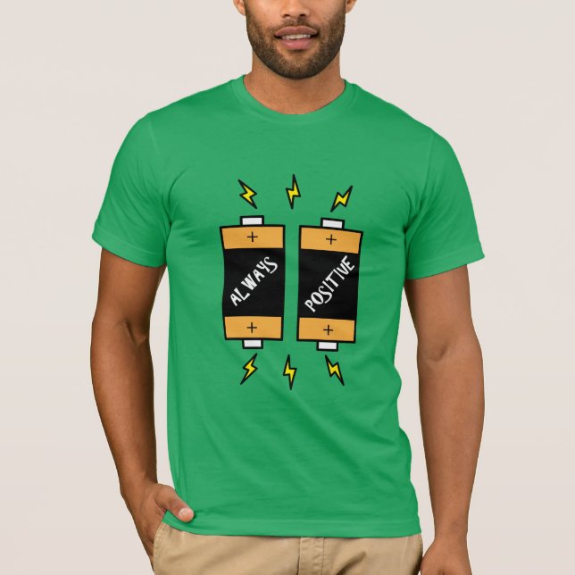 Immer positive Anführungszeichen T-Shirt (Vorderseite)