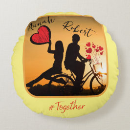 Immer romantische Liebe Rundes Kissen