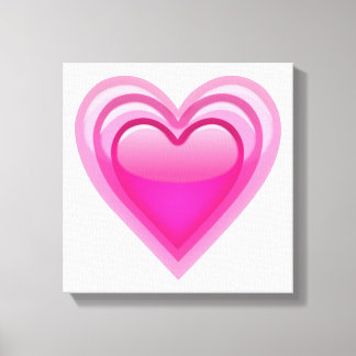 Immer rosa Herz - Emoji Leinwanddruck