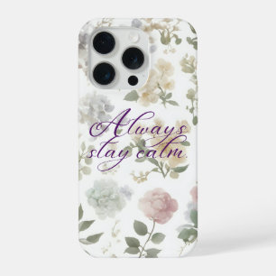Immer ruhig bleiben Vintage-Rosen-Blumen-Ästhetik  iPhone 15 Pro Hülle