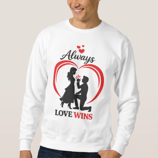 Immer siegt die Liebe Cozy Crewneck Sweatshirt (Vorderseite)