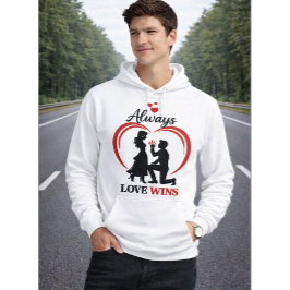 Immer Siegt die Liebe Romantischer Unisex Valentin Hoodie