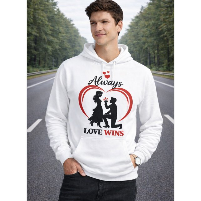 Immer Siegt die Liebe Romantischer Unisex Valentin Hoodie (Von Creator hochgeladen)