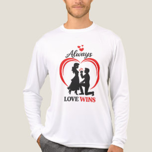 Immer siegt die Liebe Unisex Langarmshirt Tri-Blend Shirt