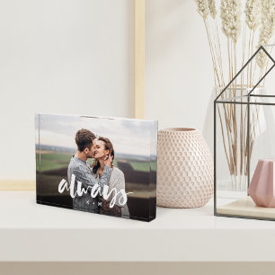 Immer Skriptüberlagerung Personalisierter Paare Fotoblock