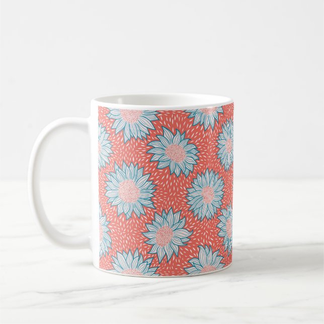 Immer Sonnenblumen rot Kaffeetasse (Links)