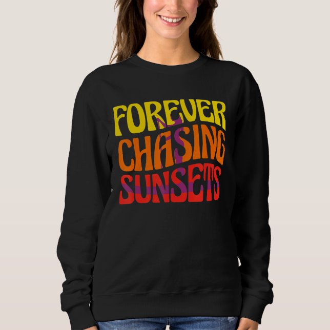 Immer Sonnenuntergänge jagen Aufhängepaddleboard a Sweatshirt (Vorderseite)